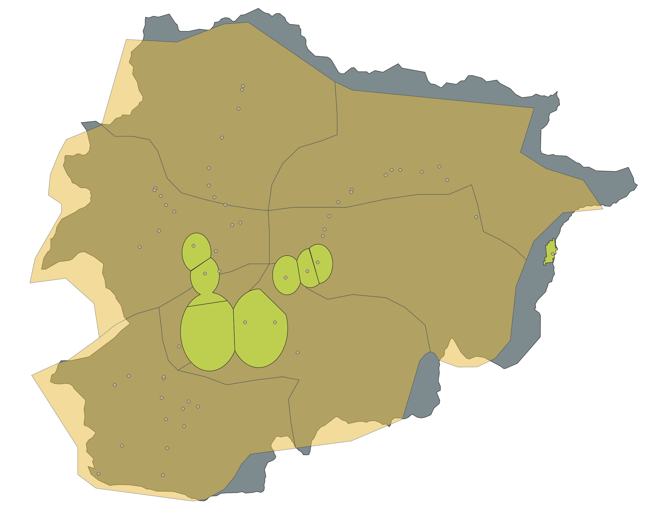 QGIS map view updated with Andorra data layers